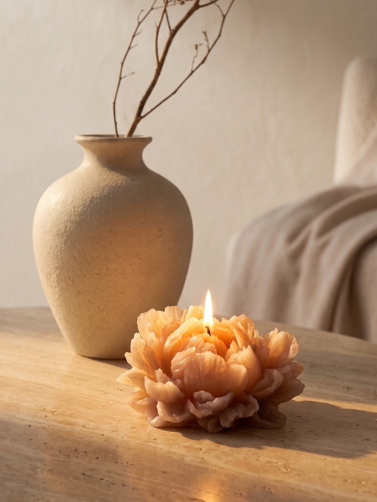Ivory Peony Candle